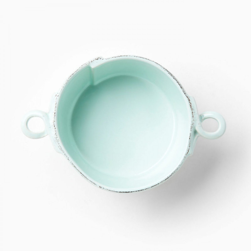 Lastra Handmade Stoneware Soup Bowl, Aqua