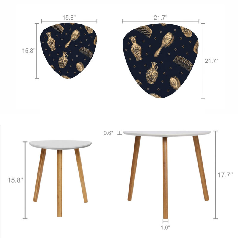 Ensemble de 2 tables basses gigognes Triangle