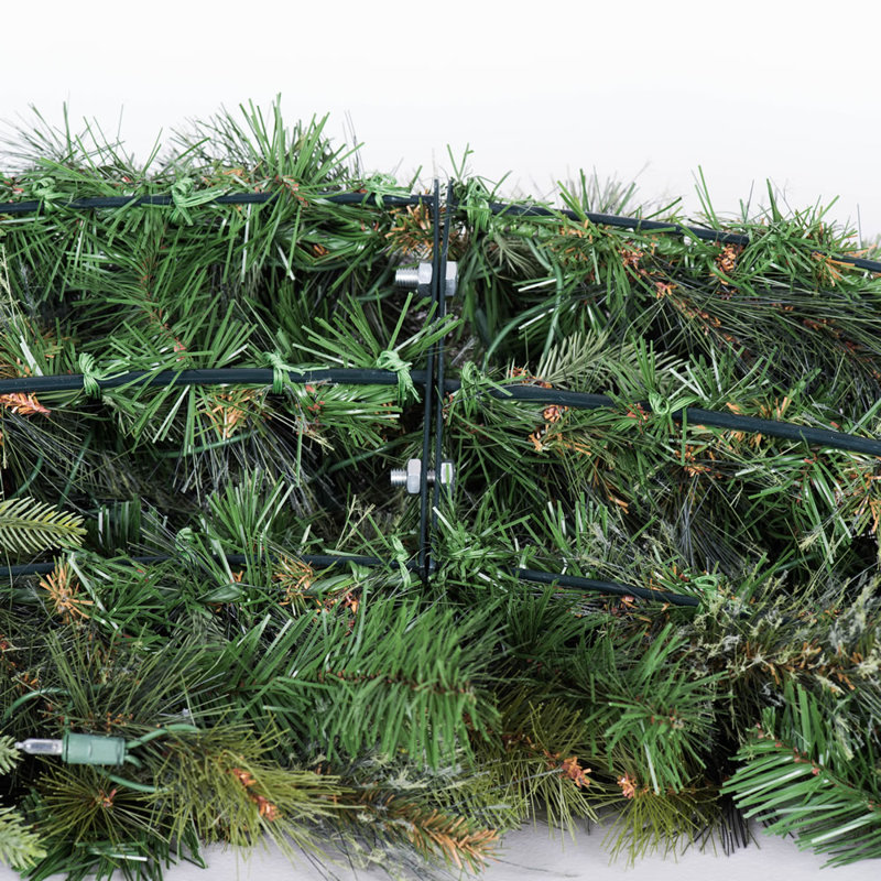 Cashmere Pine Faux Lighted Mixed Assortment Plastic 72'' Wreath