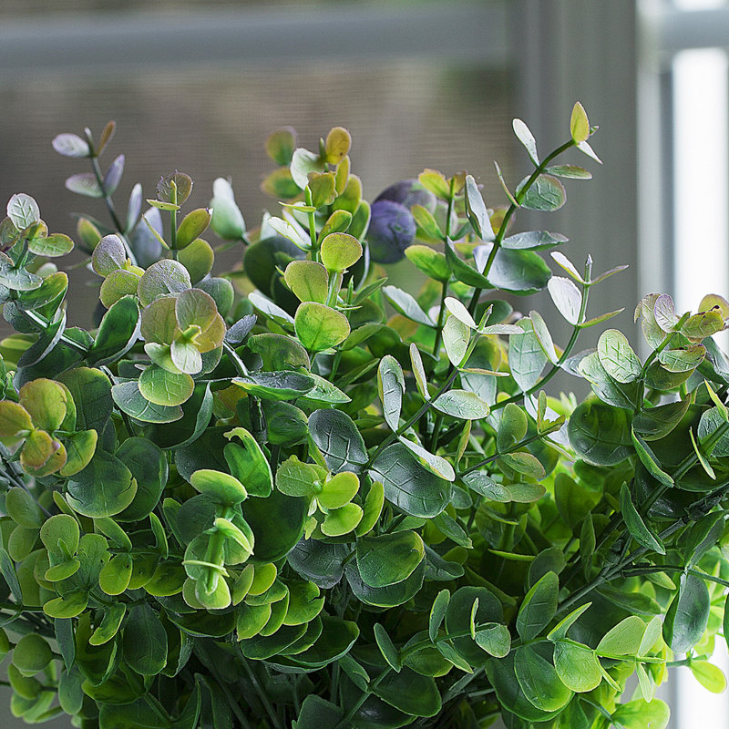 11'' Faux Eucalyptus Topiary in Ceramic Pot