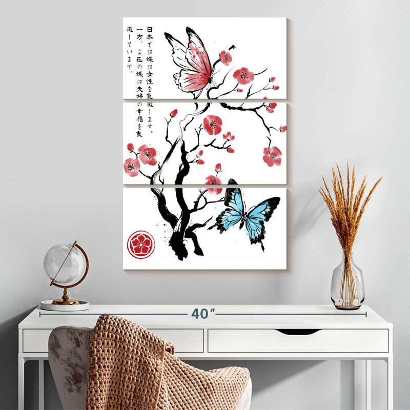 Harnek Two Butterflies Sumi-E