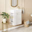 Meuble-lavabo flottant moderne avec lavabo en résine