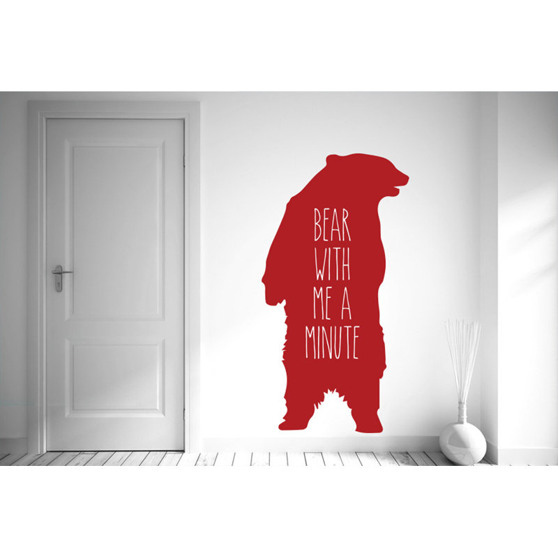 Animals Wall Decal, Dark Red