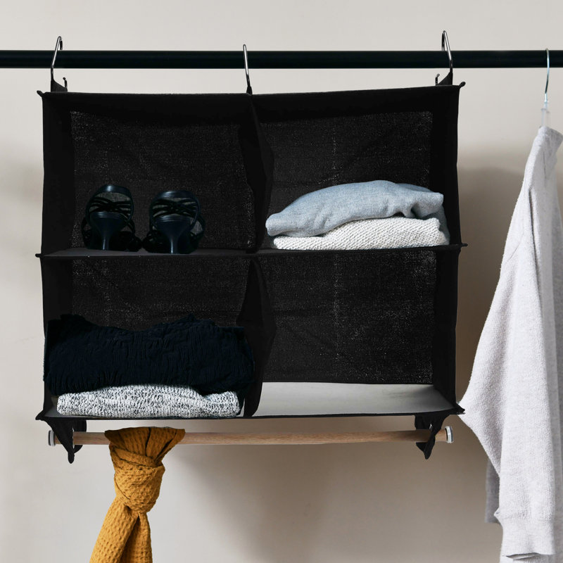 Rangement suspendu à 4 poches Wyon, Noir