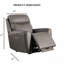 Fauteuil inclinable électrique gris - repose-pieds extensible