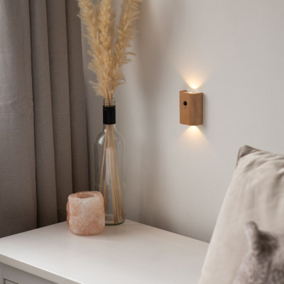 Manufactured Wood LED Flush Mounted Sconce