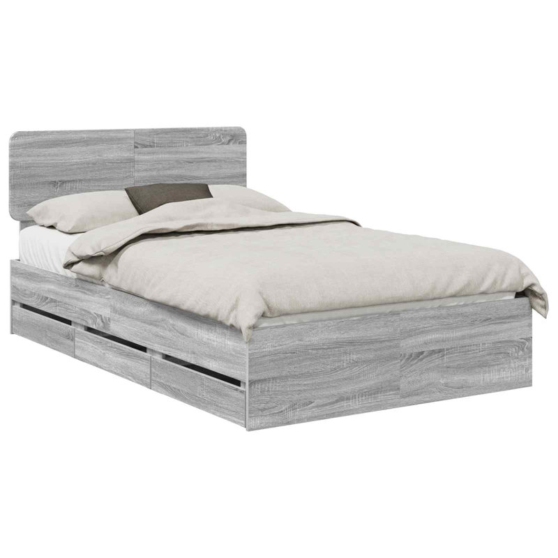 Bed, Small Double (4'), Grey Sonoma