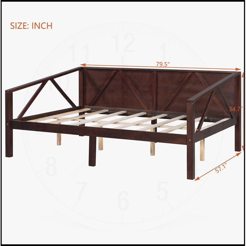Daybed, Durable Frame, and Elegant Design for Versatile Use in Any Home, Full, Espresso