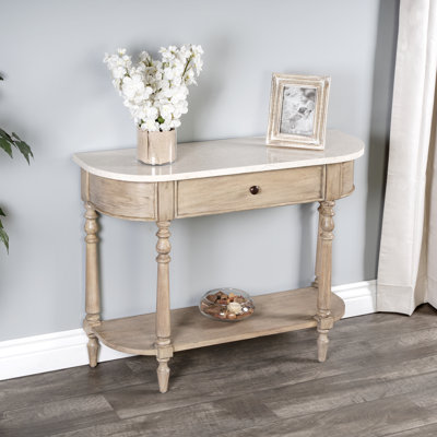 Aberdale 40'' Console Table with Marble Top