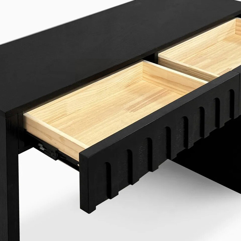 Console style américain style campagne noire, H 31,5 po x l 47,2 po x P 14,2 po