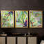 Bright Tropical Abstraction I - Toile tendue avec châssis sur mesure - 3 pièces-194486924-194486928