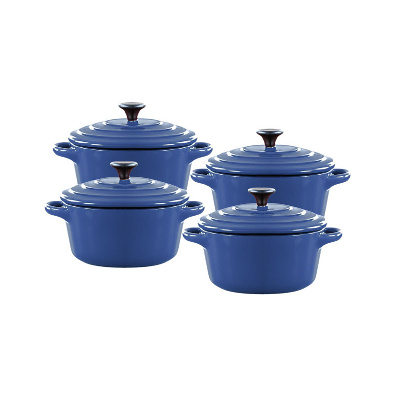 8 oz. Ensemble de 4 mini cocottes - bleu cobalt, Marine