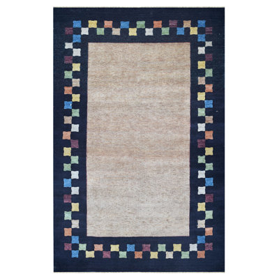 Wool Southwestern Area Rug in Gold