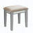 Transitional Style Vanity with Stool Set, Storage Drawers, Central Mirror and Padded Stool-1928575526