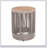 Outdoor Rattan Rope & Acacia Wood Side Table - Patio Balcony Furniture For Garden, Yard, And Balcony - Weather Resistant-1069659183