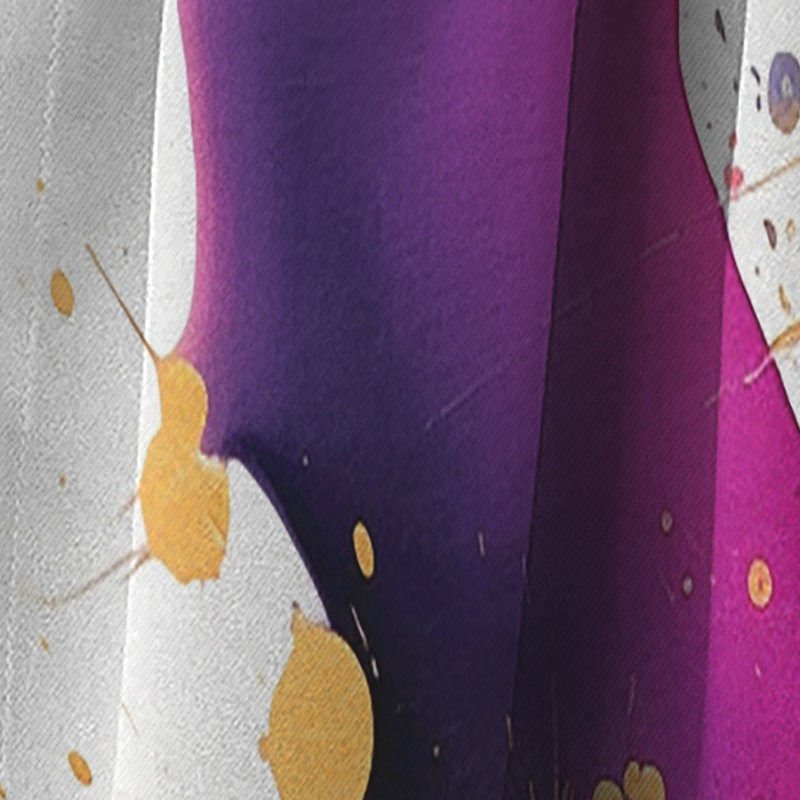 Abstractions I mauves et mauves - Rideau abstrait - Rideau occultant - 1 panneau, L 52 po x L 63 po