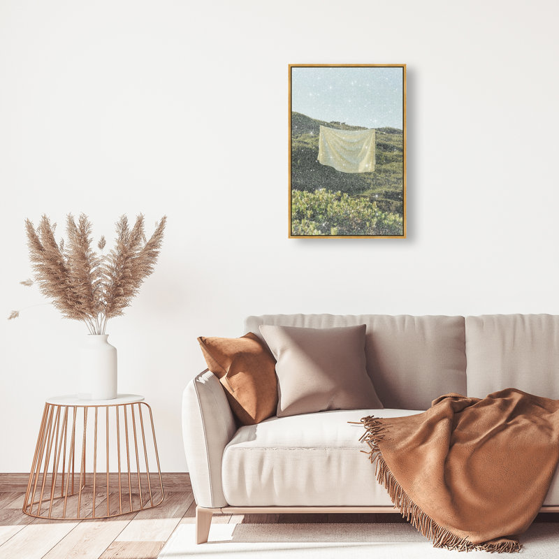 Floating Cotton II Print by Oliver Gal, 31"H x 21"W, Gold Floater Frame