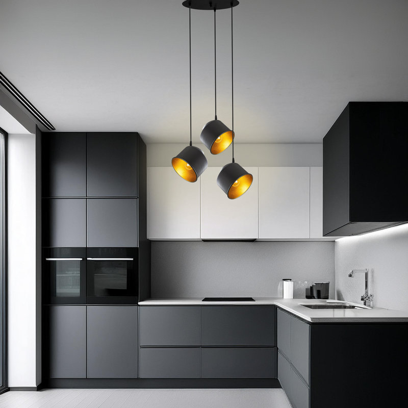 3 - Light Black Cluster Pendant