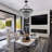 Fokje 9-Light 24" Tiered Black Crystal Chandelier