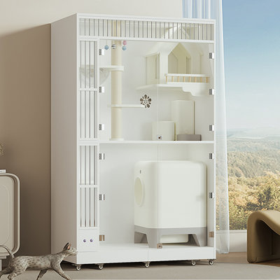 Très grand nichoir avec système d'air frais et litière facile à changer