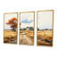 Rustic Country House Autumn Road - ensemble de décorations murales paysage-115092609-115092617