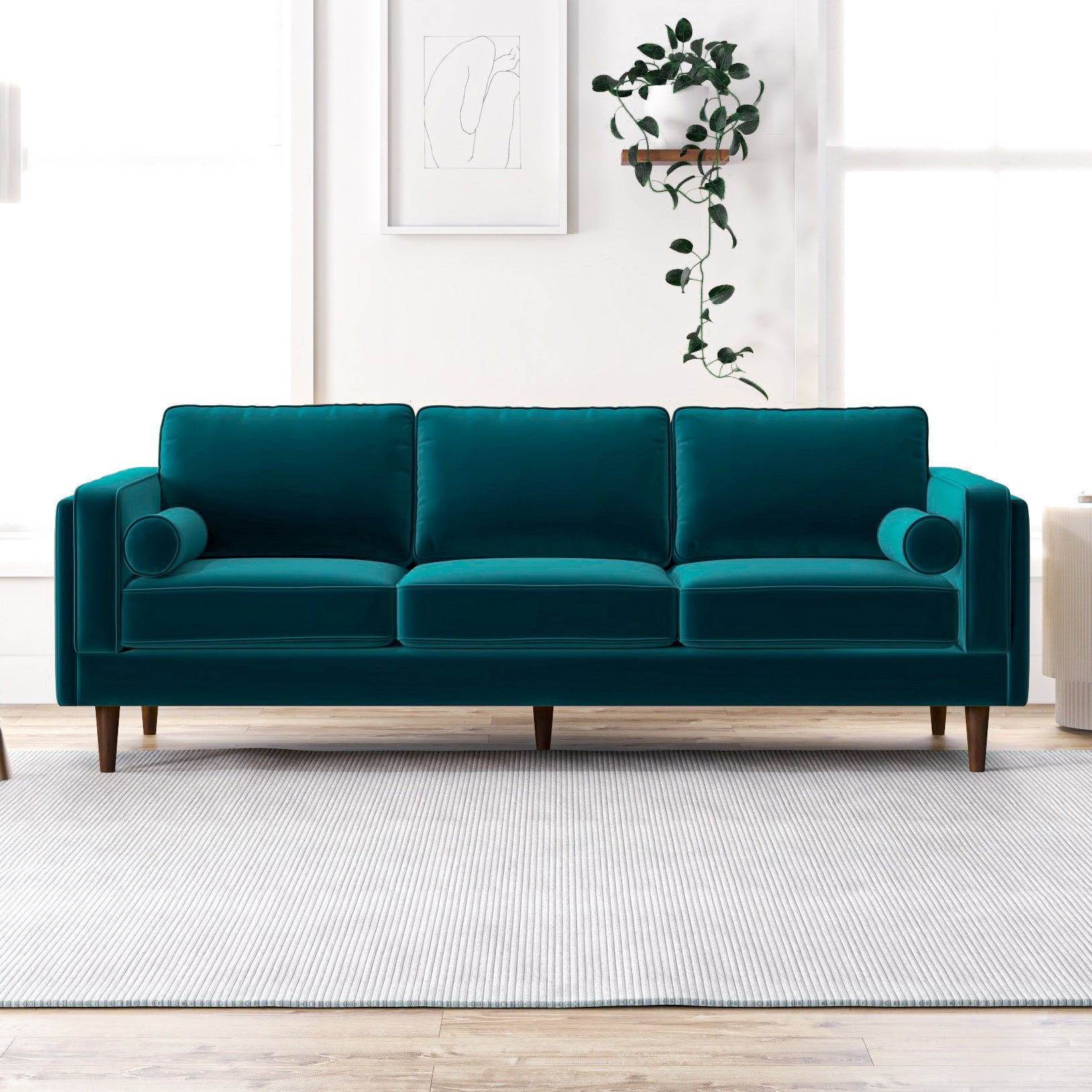 Grey Velvet Sofa - Wayfair Canada