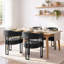 Fauteuil de salle à manger rembourré en velours - hauteur de l'assise: 18,1 po-135503401-113257061