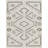 Grayland Geometric Machine Woven Area Rug in Cream/Brown-70927006