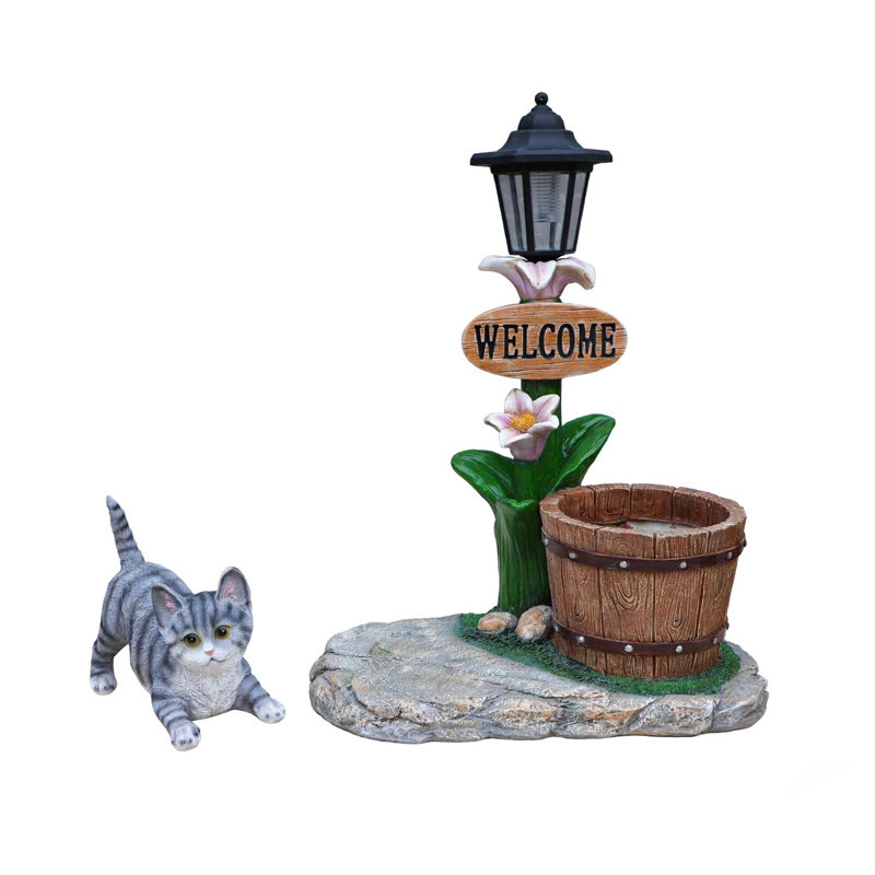 Jardinière allongée solaire pour jardin