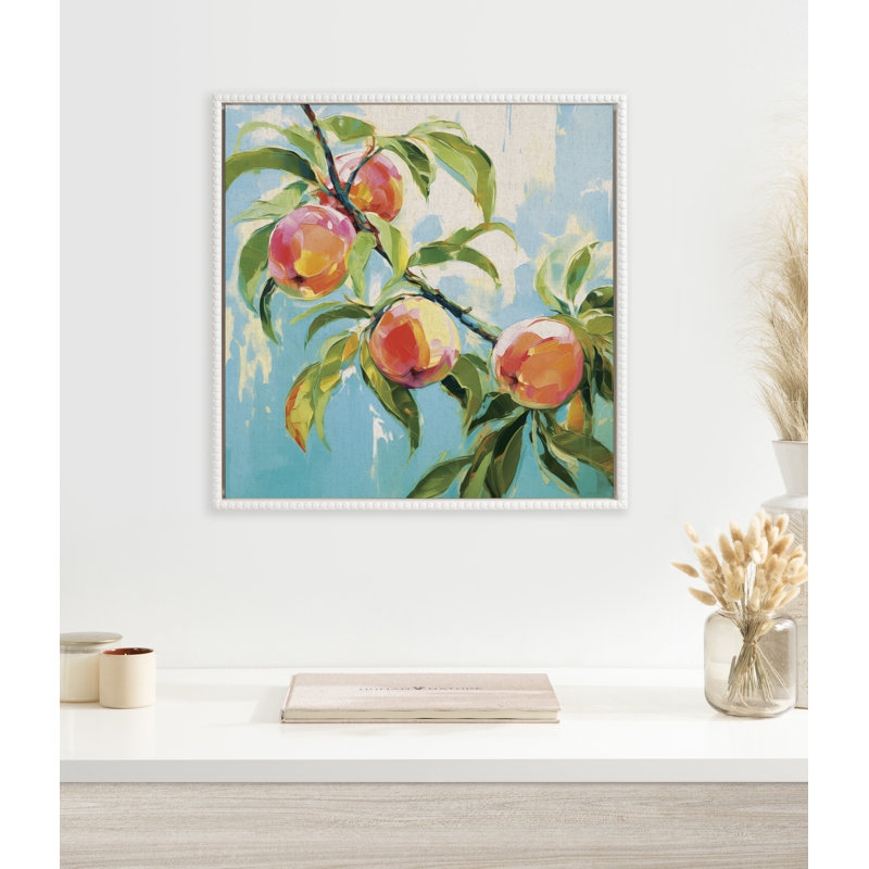 Peach Tree by The Creative Bunch Studio Framed Canvas Wall Art Print, 22" H x 22" W