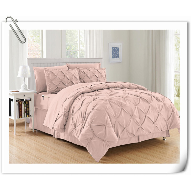 Quilts Machine Woven Geometric Shapes Quilt Set, Pink