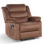 Fauteuil inclinable manuel classique et rembourré de 35,23 po de largeur avec massage à la chaleur et aux vibrations-543883067