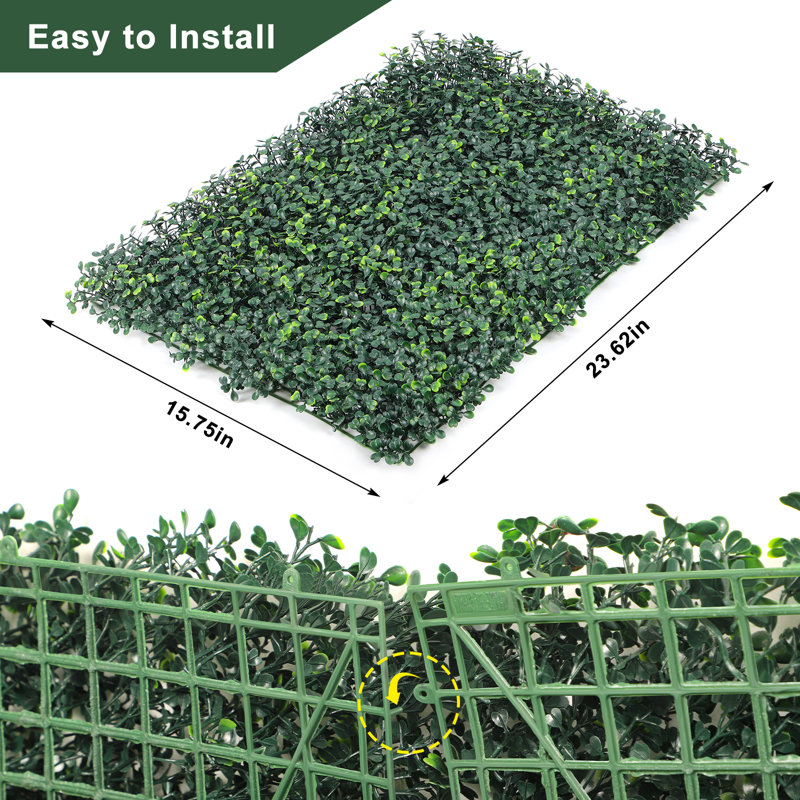 Ensemble de plantes de buis artificiel, Vert