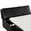 Canapé-lit moderne avec repose-pieds et matelas convertible noir