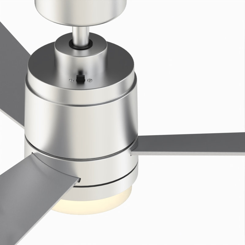 All-Weather Pylon 48 inch Indoor/Outdoor Ceiling Fan with LED Light Kit - Silver, Silver