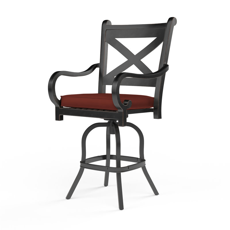 Monterey Outdoor Swivel Bar Stool, Canvas Henna Sunbrella®, Bar Stool (30" Seat Height)