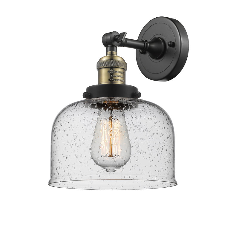 Plafonnier simple semi-encastré 8 lumières Handley, Ampoule non incluse, Laiton antique noir, Grainé