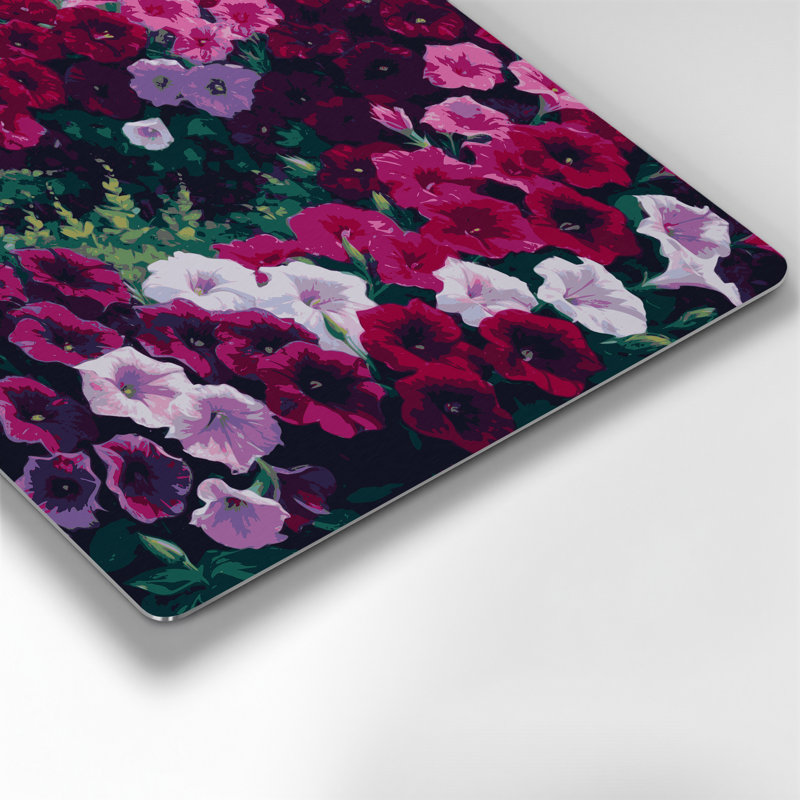 Art mural en métal Botanical Petunias, H 32 po x l 32 po