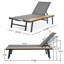 Chaise longue avec table d'appoint en bois, ensemble de 2-327273182