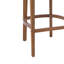 Tabouret de bar Mid-Century rembourré en bois d'hévéa avec dossier bas incurvé de 29 po Fleeton-132460419-132460422