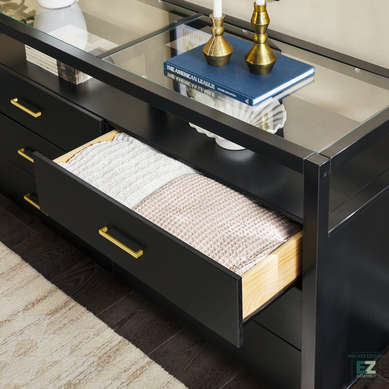 Commode 6 tiroirs EZ, Noir