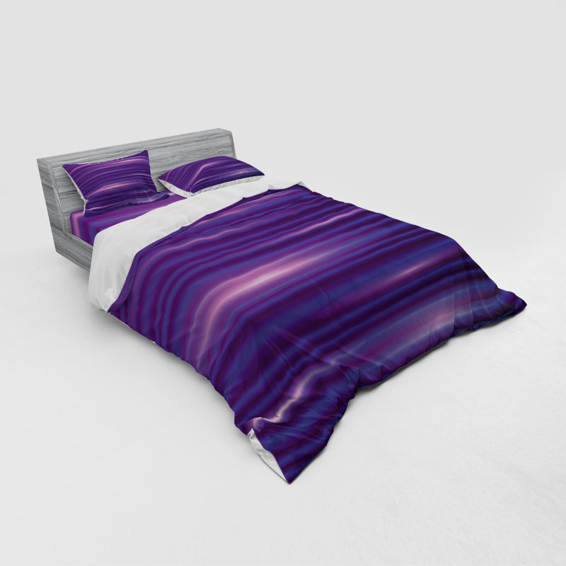 Modern & Contemporary Striped Duvet Cover, Queen Duvet Cover + 3 Additional Pieces