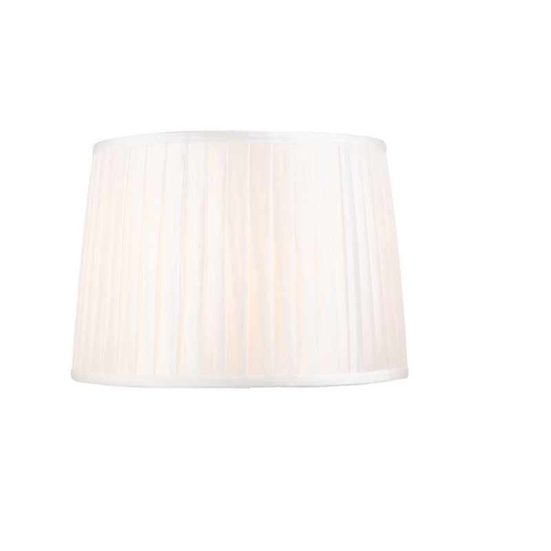35cm Cotton Pleated Empire Lamp Shade, Ivory