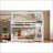 Twin Over Twin Rubber Wood House Bunk Bed with Guardrails Ladder No Box Spring White-868401007