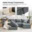 Canapé modulaire de rangement extra large 6 pièces Cheltenham-335758590