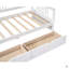 Lit de jour simple en bois avec deux tiroirs