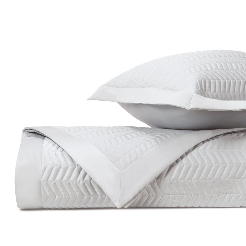 Chester Quilted Sateen Coverlet Set, Pebble, Twin Coverlet + 1 Standard Sham 