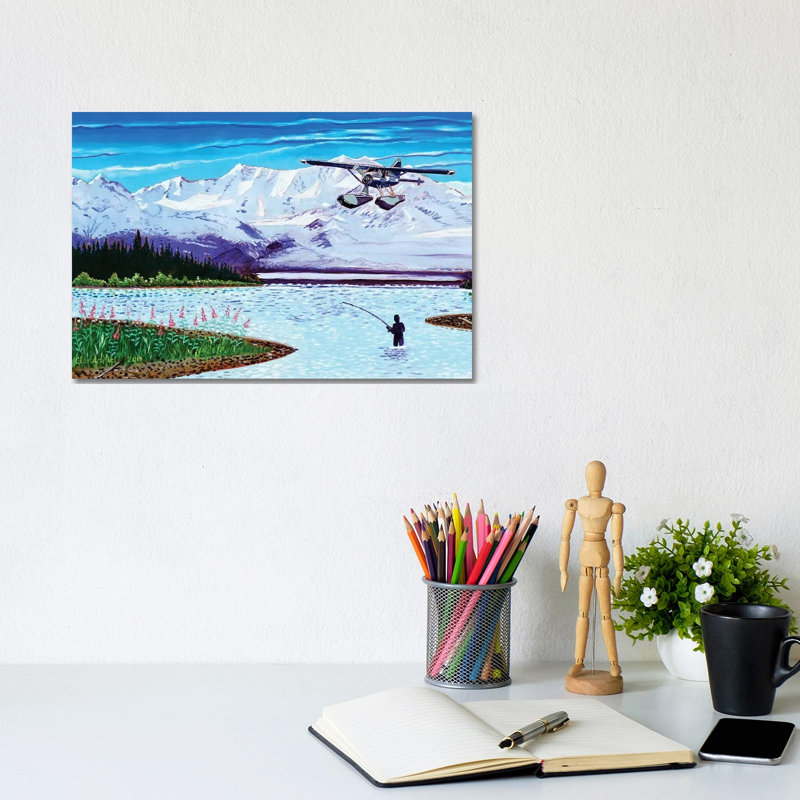 Catch And Release by Scott Clendaniel - Wrapped Canvas Painting, 20.32 cm H x 30.48 cm W