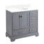 Quen 36" Freestanding Single Basin Vanity Set with Cabinet, Vanity Top, and Oval Undermount Sink-658309058-658309057-658153722