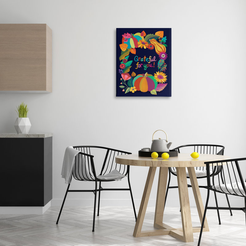  «Grateful For You Gourds», art mural sur toile par Riley Hutchens, H 30 po x l 24 po